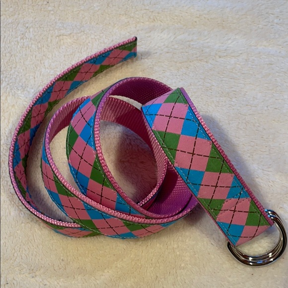 Douglas Paquette D-Ring Preppy Plaid Canvas Belt